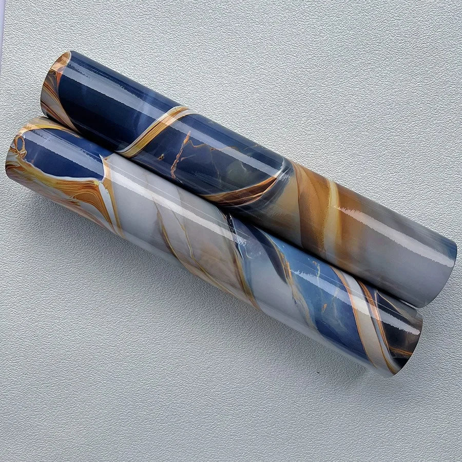 Imitation Marble Self-adhesive Wallpapers for Kitchen Decoration PVC Peel and Stick Wall Stickers Faux Tiles Wall Papers Home
