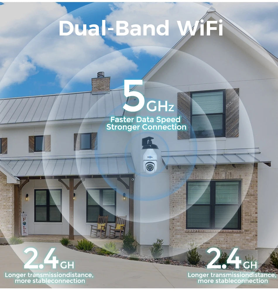 Hiseeu 3MP Wifi PTZ IP Camera E27 Light Bulb Camera Night Vision Auto Tracking Two-way audio Wireless CCTV Surveillance Security