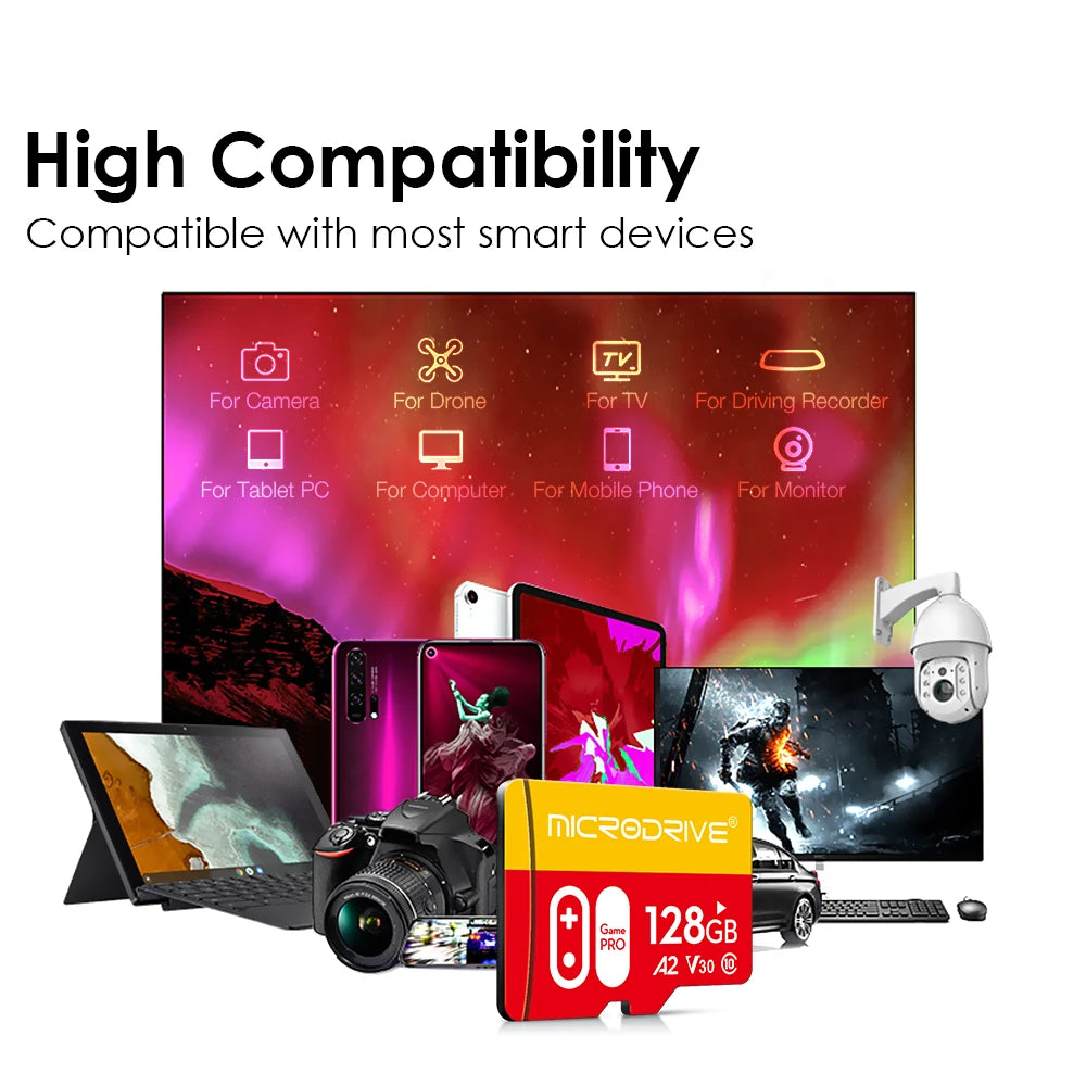 Micro tf SD Card Class10 256gb 128GB 64gb 32gb 16gb Mini memory card flash drive cartao de memoria TF Card