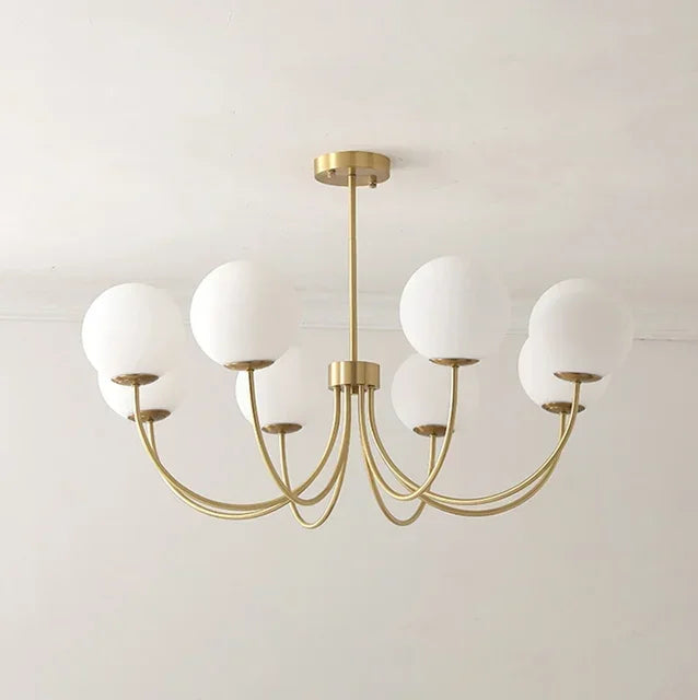 Modern luxury chandeliers E27 Bulb glass ball chandelier minimalism suspension design Living Room kitchen island pendant light