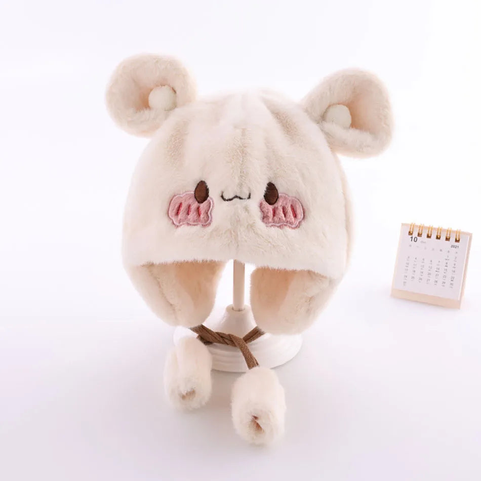 Comfy Plush Infant Hats with Ear Flaps Warm Winter Caps for Babies Designed Suitable Cold Weather Warmth Maximum Cozy and Style