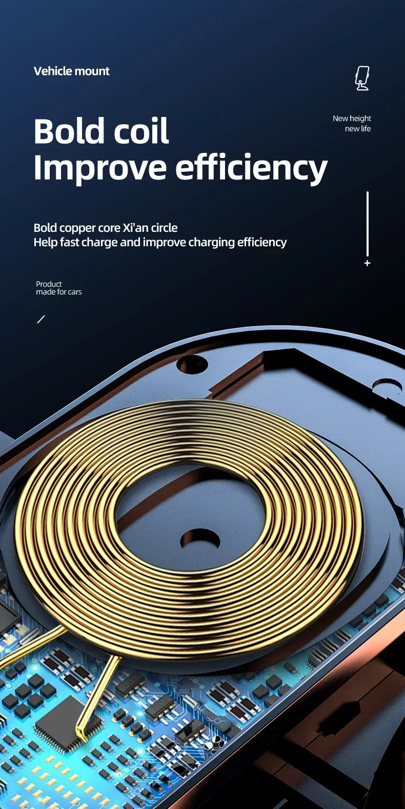 Infrared Induction Car Wireless Charger Stand Car Air Vent Clamp for iPhone 16~12 Pro Max Samsung Galaxy S25/S24 Fast Charging