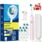Electric Toothbrush Rechargeable Deep Clean Whitening Teeth for Adult Toothbrush Rotation Toothbrush with 4/8 Replacement Heads