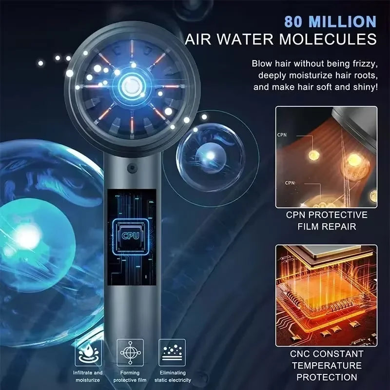 Professional hair dryer - Quick drying - Negative ion hair dryer - Hair care with constant temperature - Portable hair dryer