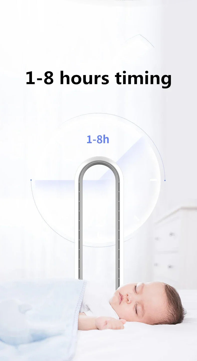 50inch 220V Floor Standing Fan Super Long Time,вентилятор, Multi Gear Adjustment, Electric Fan and No Blade 선풍기