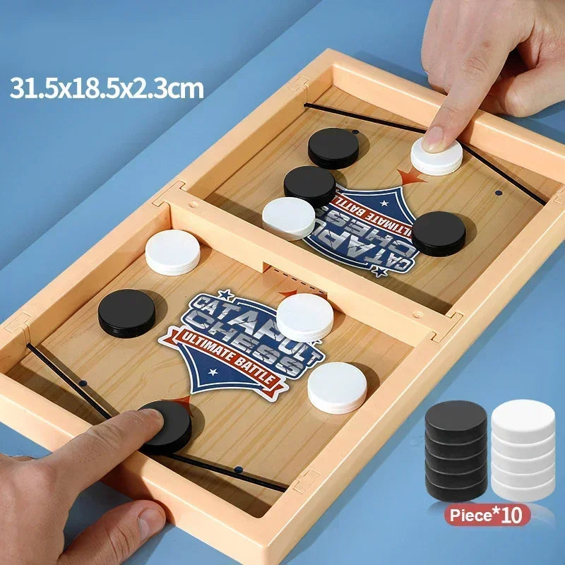 Fast Sling Puck Game Slingshot Chess Table Chess Puzzle Party Game Adult Child Family Game Desktop Battle Board Games