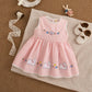 Sweet White Lace Baby Girl Dress, Summer New Cute Little Plaid Rabbit Children'S Clothing (9 Months -4 Years Old)