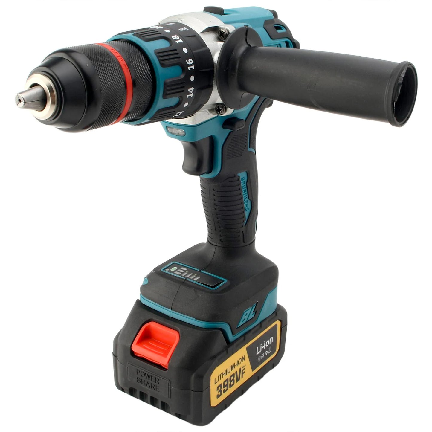 480N.M Brushless Electric Impact Drill 13mm Cordless Drill Electric Screwdriver DIY Driver Power Tool for Makita 18V Battery Pin