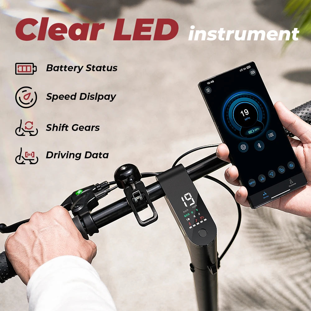 W5 Electric Scooter 350W 36V78Ah 8.5Inch Tire 30KM/H Range 34KM Front Drive Disc Brake Foldable e Scooter With APP Daily Commute