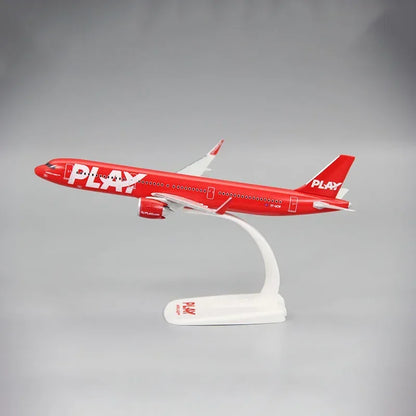1:200 Scale Airplane Model Toys A321NEO Flyplay Iceland Play Air ABS Plastic Aircraft Plane Model Toy Assembly Souvenir Toys