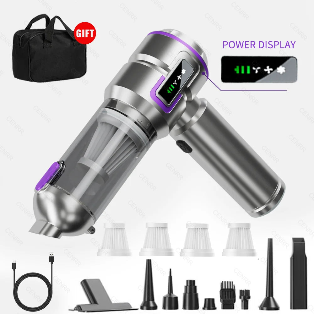 Mini Car Vacuum Cleaner 998000PA Cordless Powerful for Home Handheld Blower Car Cleaner Portable Car Vacuum Cleaner
