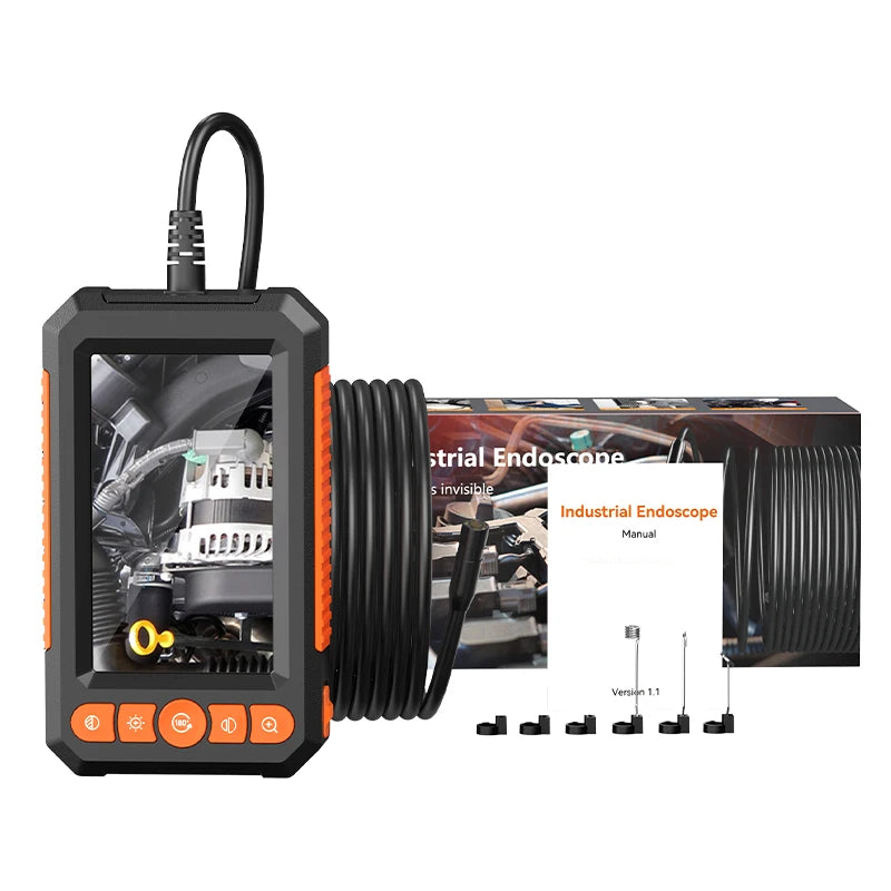 4.3 "Single&Dual Lens Industrial Endoscope Camera HD1080P Car Inspection Borescope IP67 Waterproof Sewer Camera With 8LEDs Hard