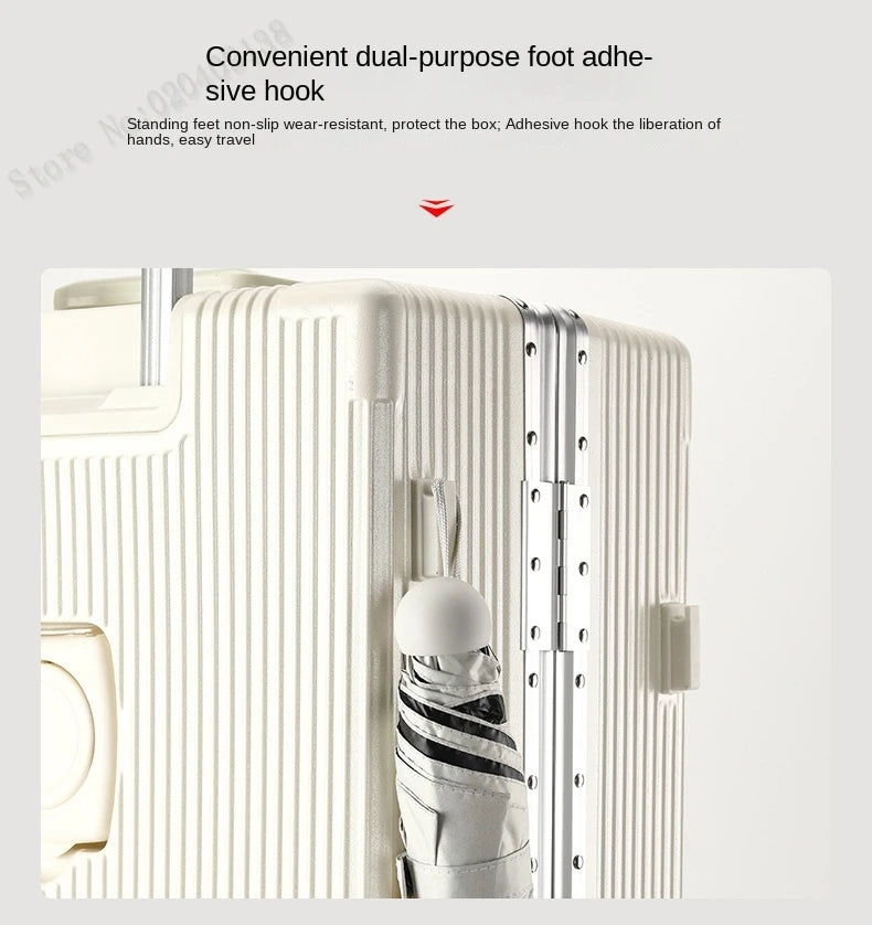 KO-KU New Front Opening Travel Suitcases 20/24/26/28 inch carrier Aluminum Frame Large Capacity Luggage USB Charging TSA Lock