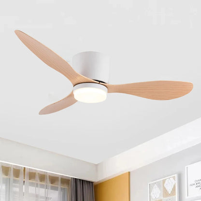 52 Inch Modern DC Ceiling Fan with Light And Remote Control for Living Room Dining Room Bedroom Powerful Airflow Electric fans