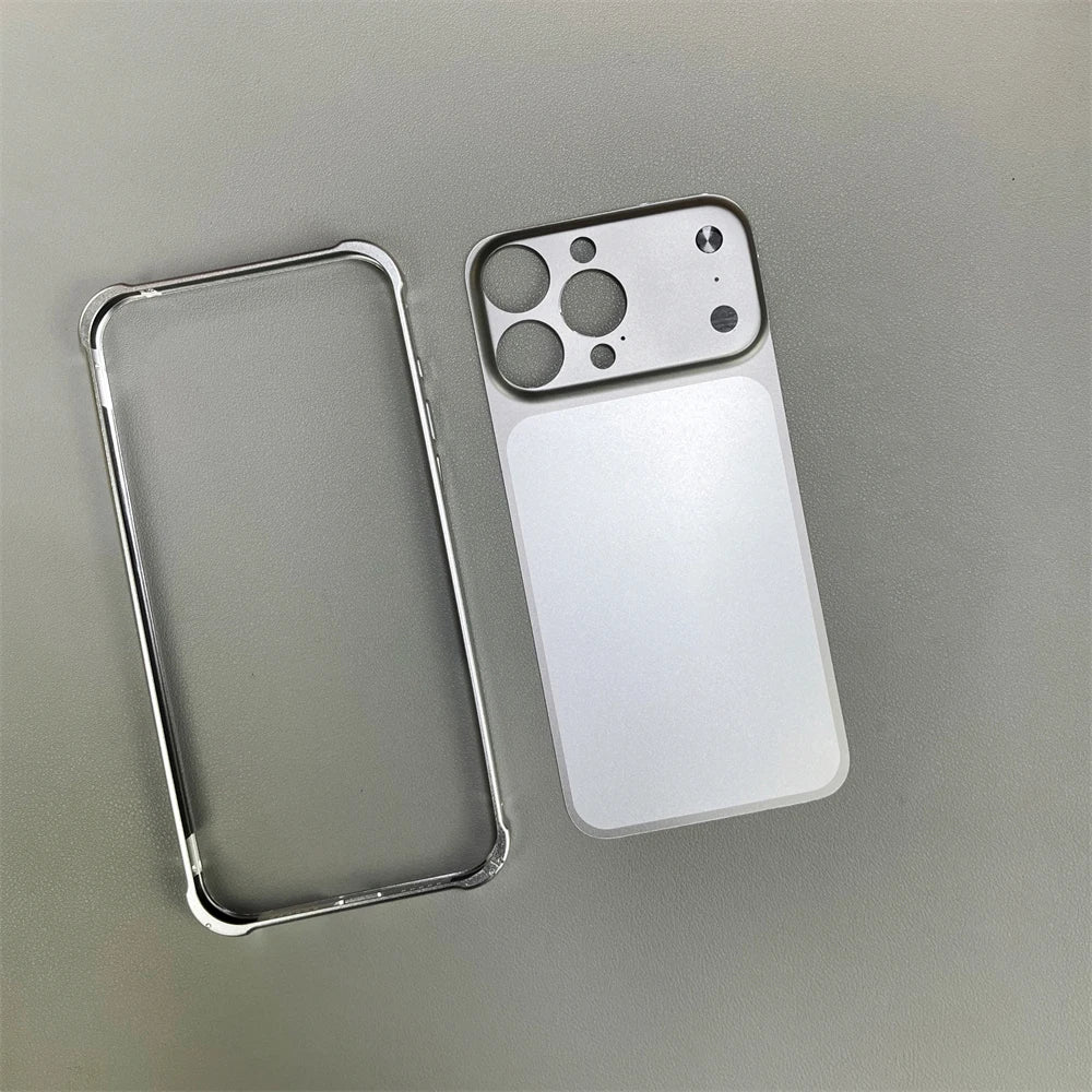 Original Alloy Frame Case For iPhone 13 14 15 16 Pro Max Instantly Transform 17 Pro Max Large Window Backplane Protective Film