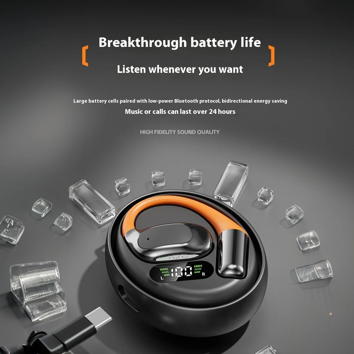 AI Translation Earbuds Real Time Headphones for Women Intelligent Meeting Earphones Wireless Bluetooth Portable Business Travel