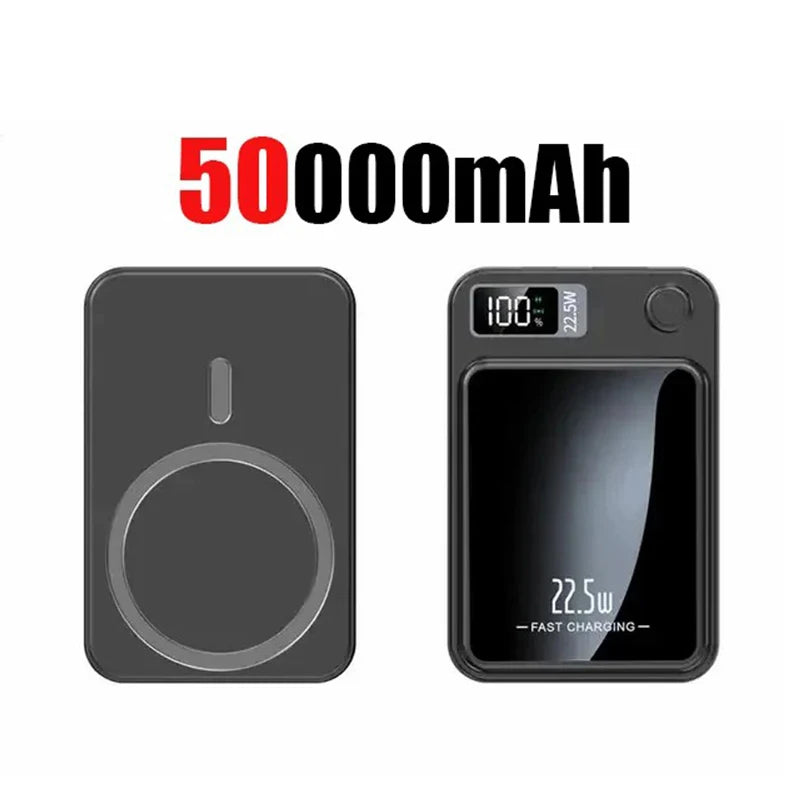 New 200000mAh Magnetic Power Bank Wireless Fast Charger For Magsafe Portable Auxiliary Battery Pack For iphone Huawei Xiaomi