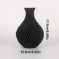 3D Printed Art Vase with Retro Textured Design - High-Quality Plastic, Durable and Resistant