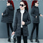New Women Cotton Coat Autumn Winter Jacket Coat Middle-Aged Elderly Mothers Padded Hooded Keep Warm Down Cotton Overcoat Parkers