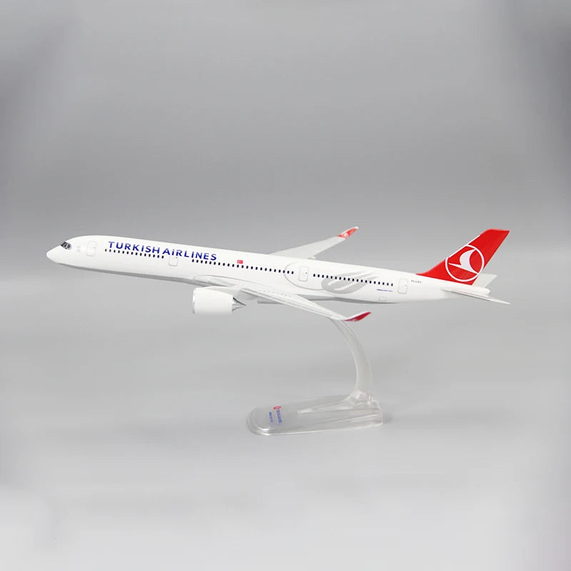 1/200 Scale A350 A350-900 Turkish Airline Aircraft Plastic ABS Assembly Plane Model Airplanes Model Toy For Collection