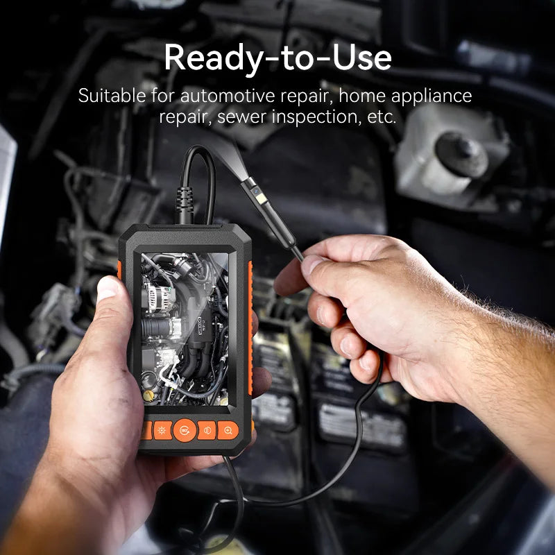 4.3 "Single&Dual Lens Industrial Endoscope Camera HD1080P Car Inspection Borescope IP67 Waterproof Sewer Camera With 8LEDs Hard