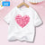 Girls' Fashion Cotton T-shirts with Cherry Fruit Pattern Short Sleeve Girls' Cute Summer Tee Shirts 3-14 Years YT01