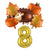 6Pcs Autumn Forest Animals Kids Birthday Party Decoration Squirrel Pine Cone Foil Balloon With 0-9 Number Ball Thanksgiving Gift
