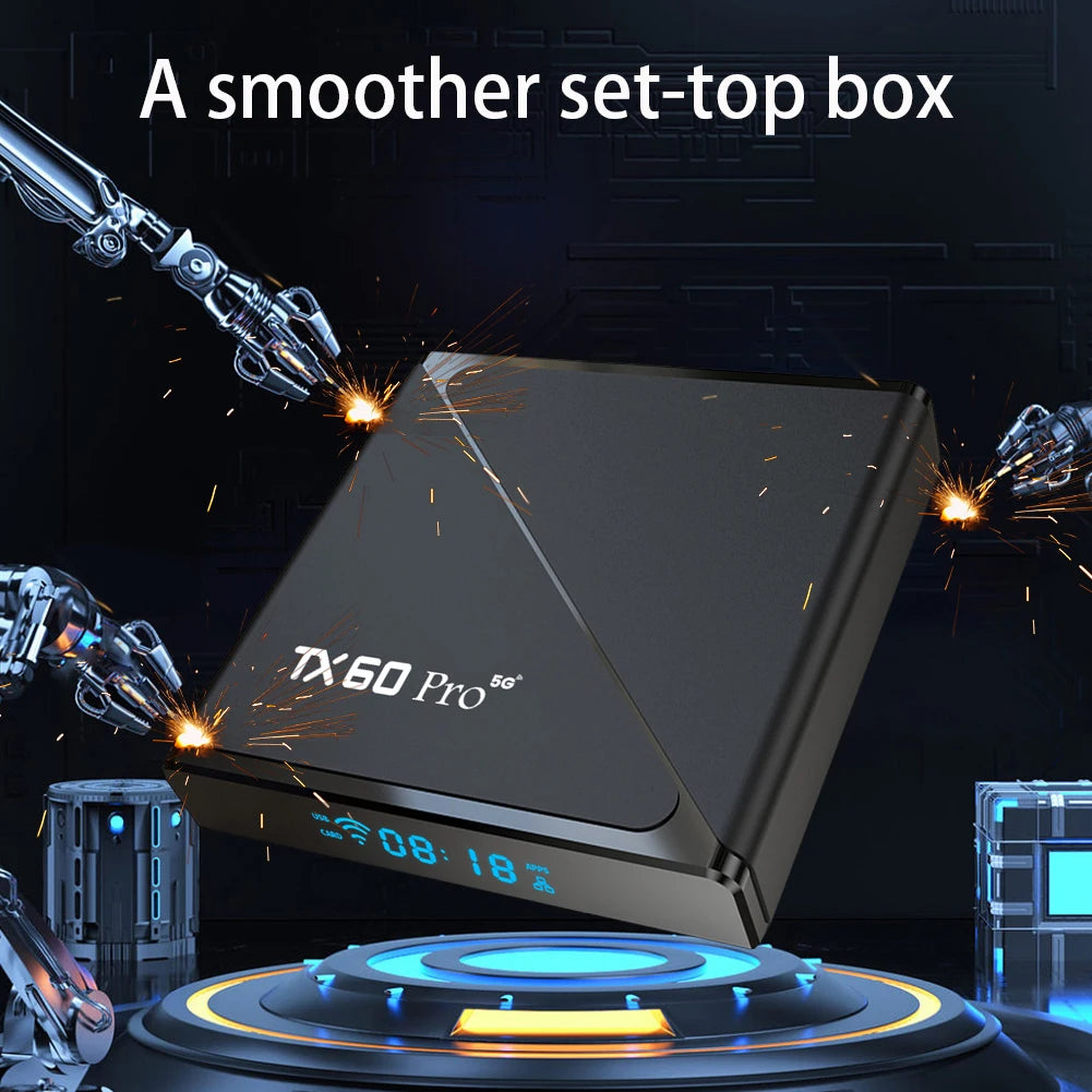 2025New Android 16 Smart TV Box 14K 2.4G/5G Dual WiFi Media Player with Remote Set Top Box Android Box Voice Remote 16G 256G