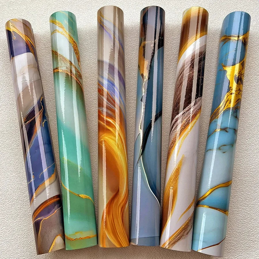 Imitation Marble Self-adhesive Wallpapers for Kitchen Decoration PVC Peel and Stick Wall Stickers Faux Tiles Wall Papers Home