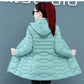 New Women Cotton Coat Autumn Winter Jacket Coat Middle-Aged Elderly Mothers Padded Hooded Keep Warm Down Cotton Overcoat Parkers