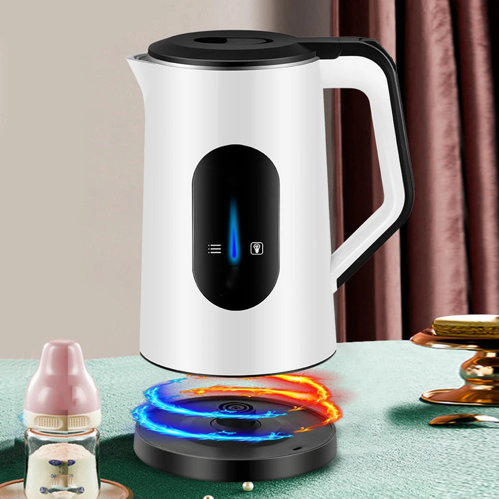 2.2L Stainless Steel Electric Large Tea Kettle 1500W Fast Boil Multifunctional Tea Pot Boil Water Pot for Making Tea and Coffee