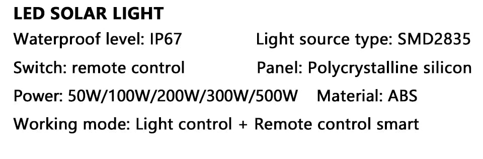 LED Solar Light For Outdoor Garden Floodlight Luminous Waterproof Stairs Wall Solar Light Dimming Light/time/remote Control