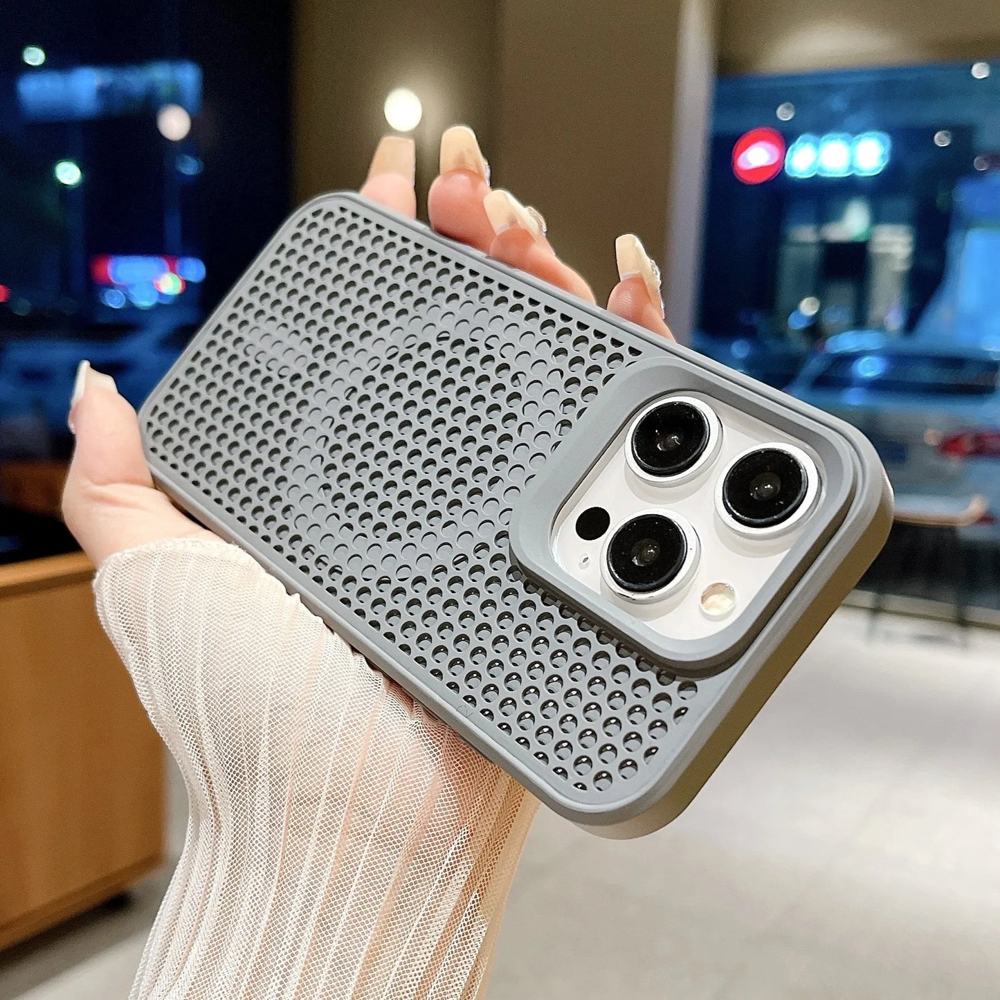 Magnetic For Magsafe Cooling Breathable Shell Case For iPhone 16 15 14 13 12 Pro Max Plus Shockproof Heat Dissipation Cover Case