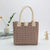 New Knitted Large Capacity Simple Stylish Handbag Customizable Personality Weave Bag Commuter Friendly Birdseye Pattern