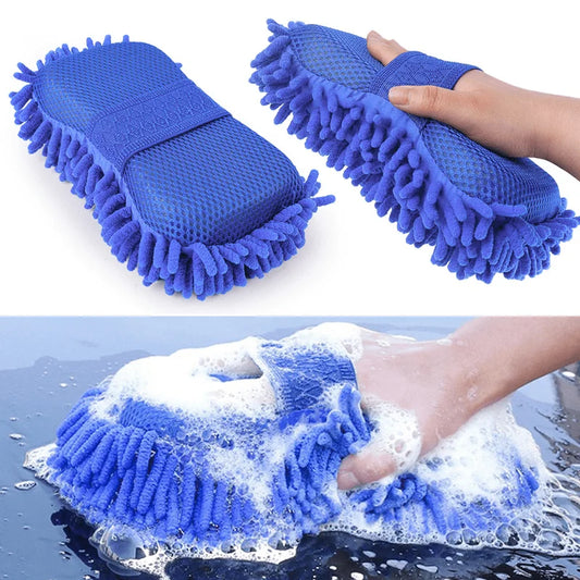 Washing Sponge Brush Soft Chenille Coral Fleece Microfiber Washing Brush Car Body Cleaning Water Absorbtion Brushes Detailing