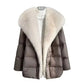 2025 Winter New Mid-length Temperament White Goose Puffer Parkas Women Fox Fur Detachable Large Lapel Fur Down Jacket High Qual