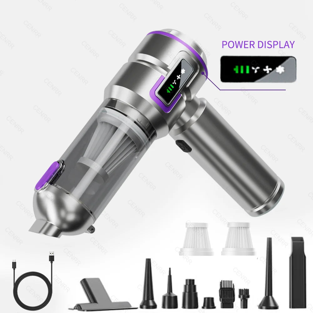 Mini Car Vacuum Cleaner 998000PA Cordless Powerful for Home Handheld Blower Car Cleaner Portable Car Vacuum Cleaner
