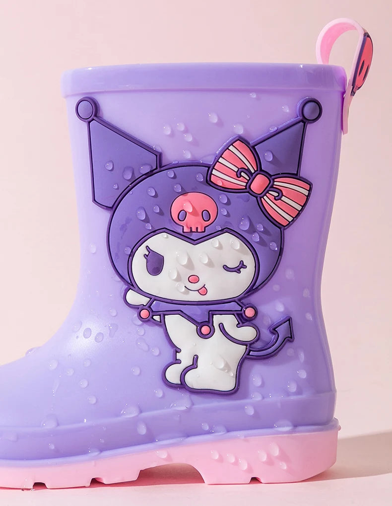 Sanrio Children's Rain Boots Cute Kuromi Melody Pachocco Non-slip Rain Shoes For Boys And Girls Waterproof Shoes Summer Summer