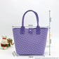 New Knitted Large Capacity Simple Stylish Handbag Customizable Personality Weave Bag Commuter Friendly Birdseye Pattern