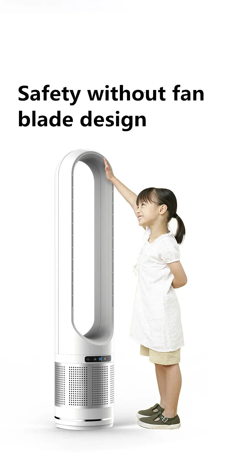 50inch 220V Floor Standing Fan Super Long Time,вентилятор, Multi Gear Adjustment, Electric Fan and No Blade 선풍기