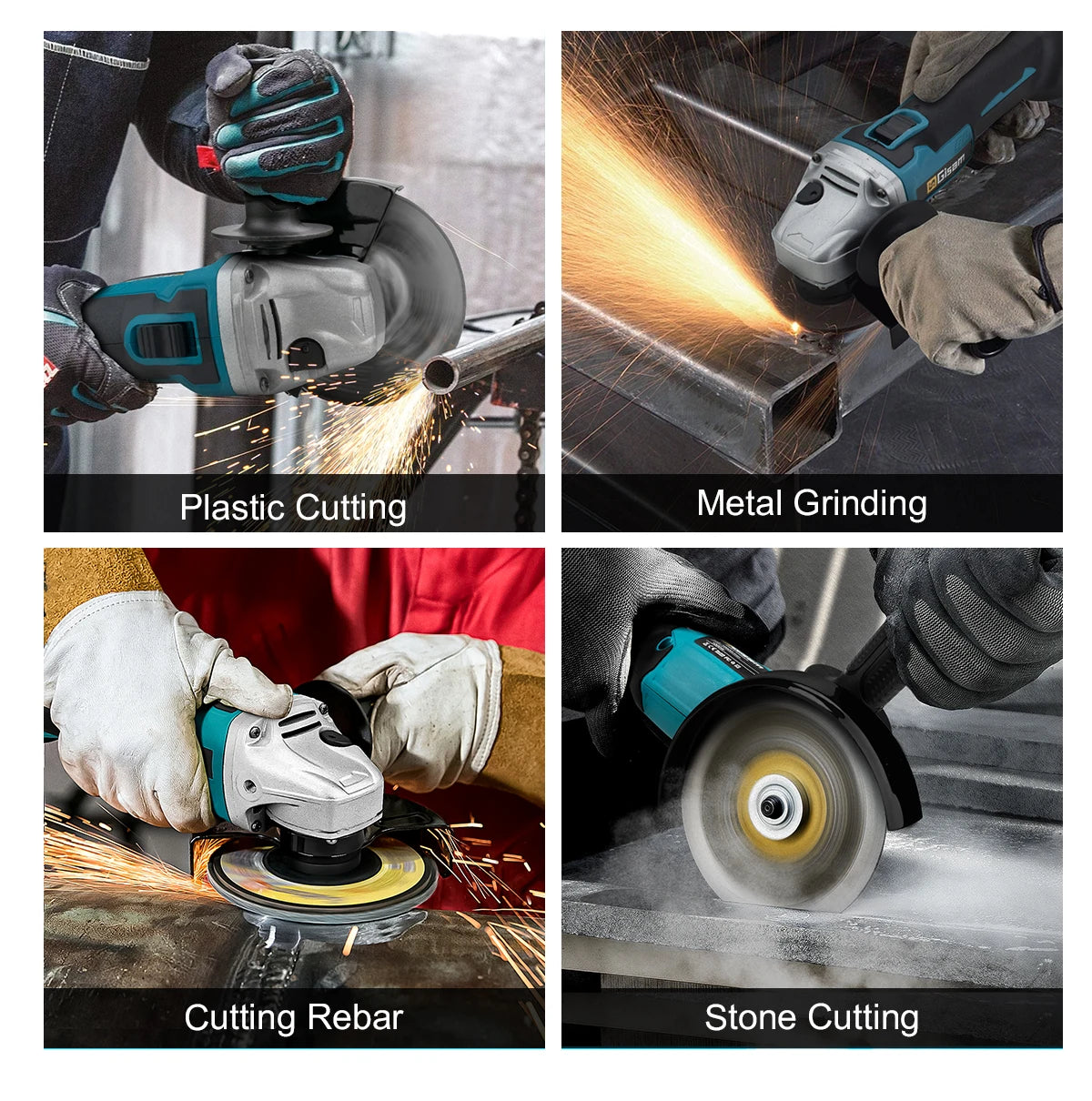 Gisam Brushless Power Tools Sets Electric Impact Wrench Electirc Drill Angle Grinder Electric Hammer For Makita 18v Battery Pins