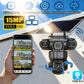 15MP 8K 3 Lens solar security cameras wifi outdoor Waterproof PIR Night Vision Two-Way Audio Mobile Tracking Security IP Cameras
