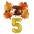 6Pcs Autumn Forest Animals Kids Birthday Party Decoration Squirrel Pine Cone Foil Balloon With 0-9 Number Ball Thanksgiving Gift