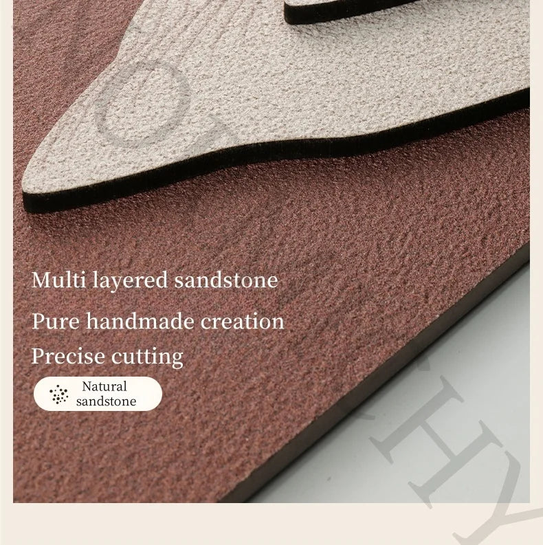 Light Luxury Entrance Decoration Mural Light Abstract Sandstone Texture Hanging Painting Atmospheric 2025 New High-End Corridor