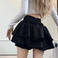 Mini Skirt Cute Sexy Balletcore Elastic High Waist Ball Gown Ruffle Patchwork Lolita Skirt Short Korean Sweet Y2K Women Clothing
