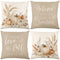 Thanksgiving Harvest Festival Throw Pillow Cover 18x18in with Straw and Pumpkin Pattern for Fall Thanksgiving Decor Living Room