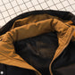 Men's Color-Block Puffer Vest with Removable Hood - Zip Closure & Flap Pockets, Water-Resistant Warm for Winter Casual Outfits