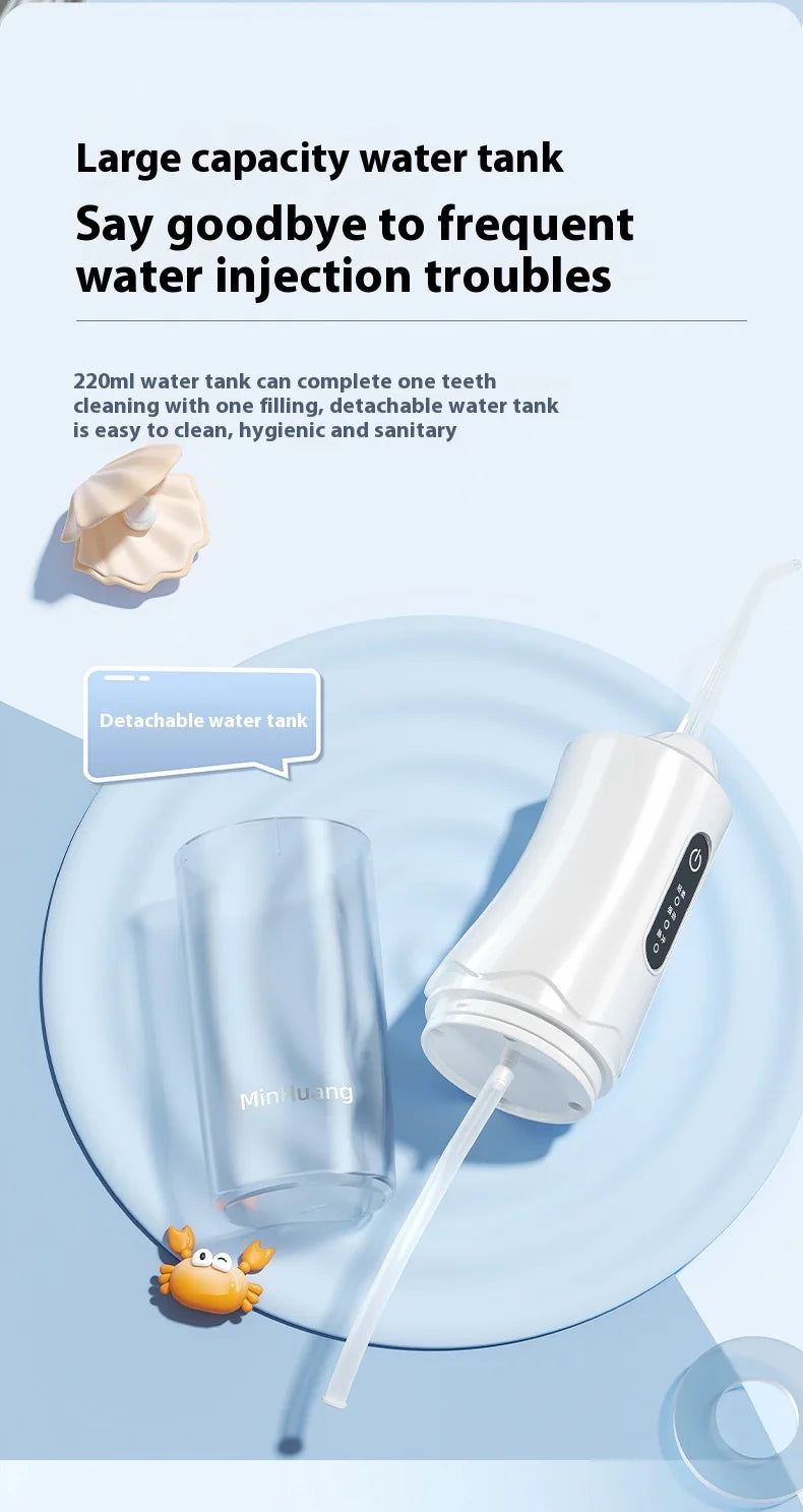 Electric Water Flosser 68000 Pulses-3 Modes, 4 Nozzles,200ML Tank, IPX7 Waterproof, Portable Oral Irrigator for Braces &Gum Care