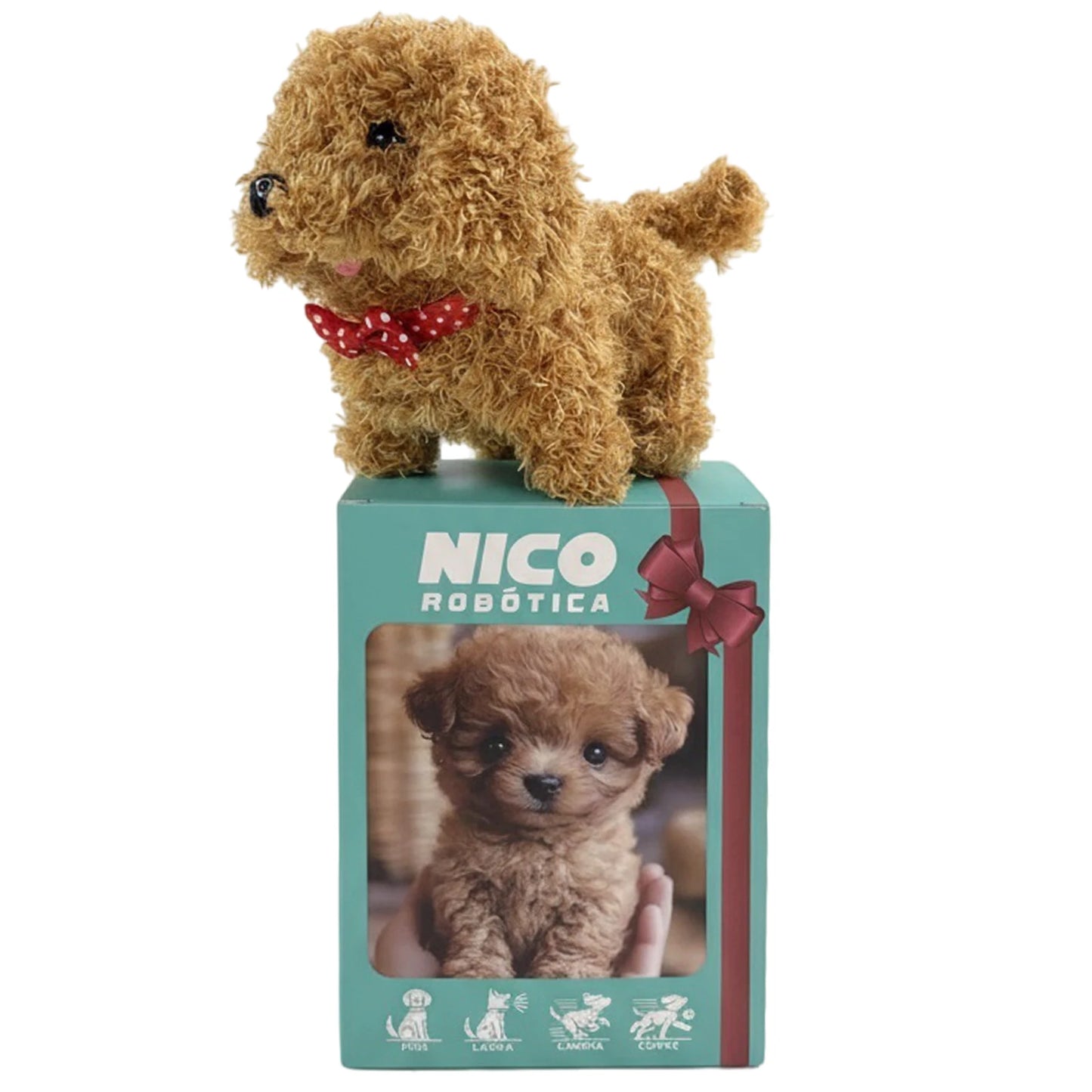 2026 New Cute Plush Robot Puppy Interactive Walking Simulated Puppy Barking Tail Wagging Puppy Plush Toy Chilren without Battery