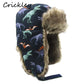 Winter Children Fur Keep Warm Hats Cartoon Dinosaur Pattern Ushanka Caps for 1-10 Years Boys Girls Windproof Soft Skiing Hat